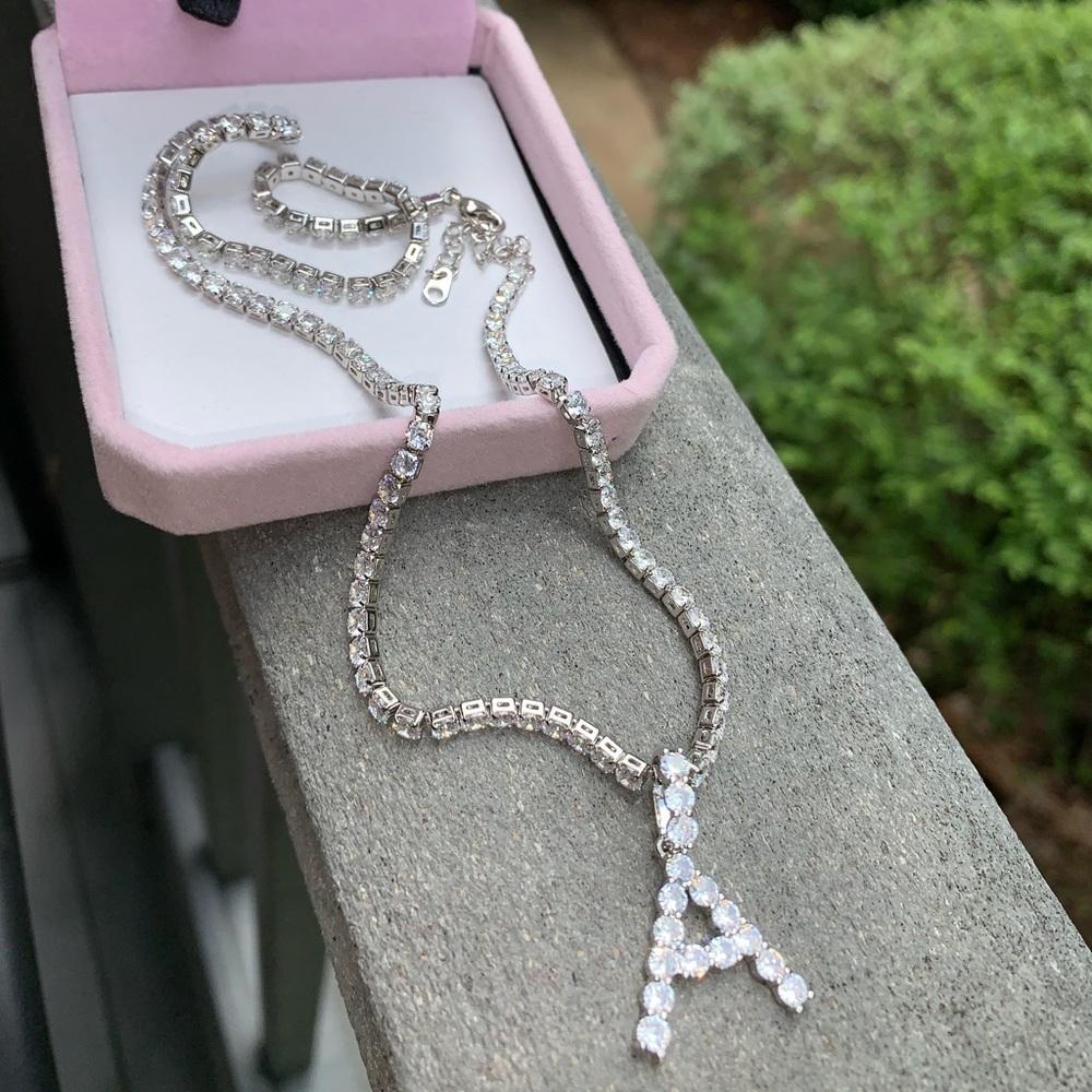 Diamond Letter A Pendant Necklace